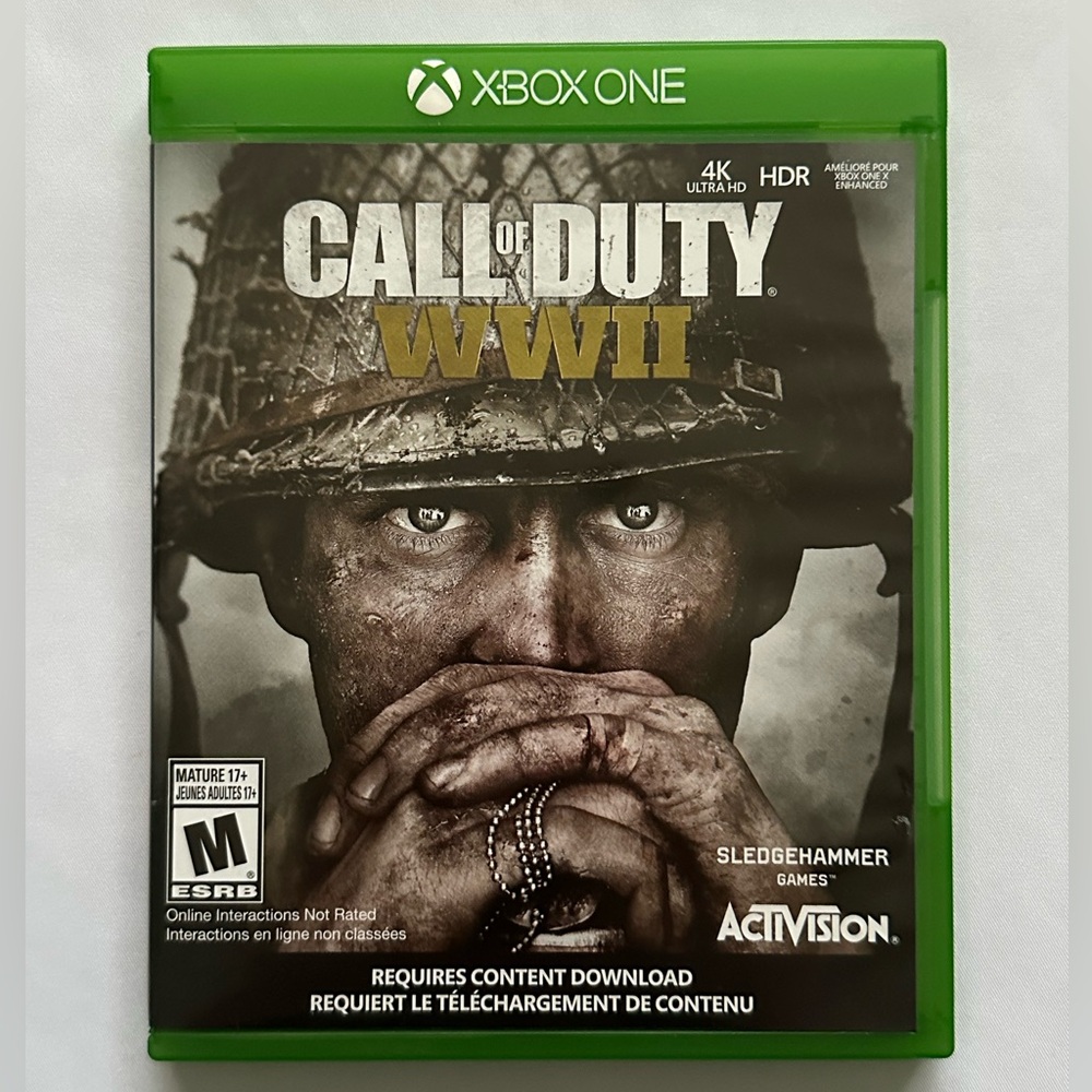 Xbox One Call of Duty WW2 Video Game Complete Disc